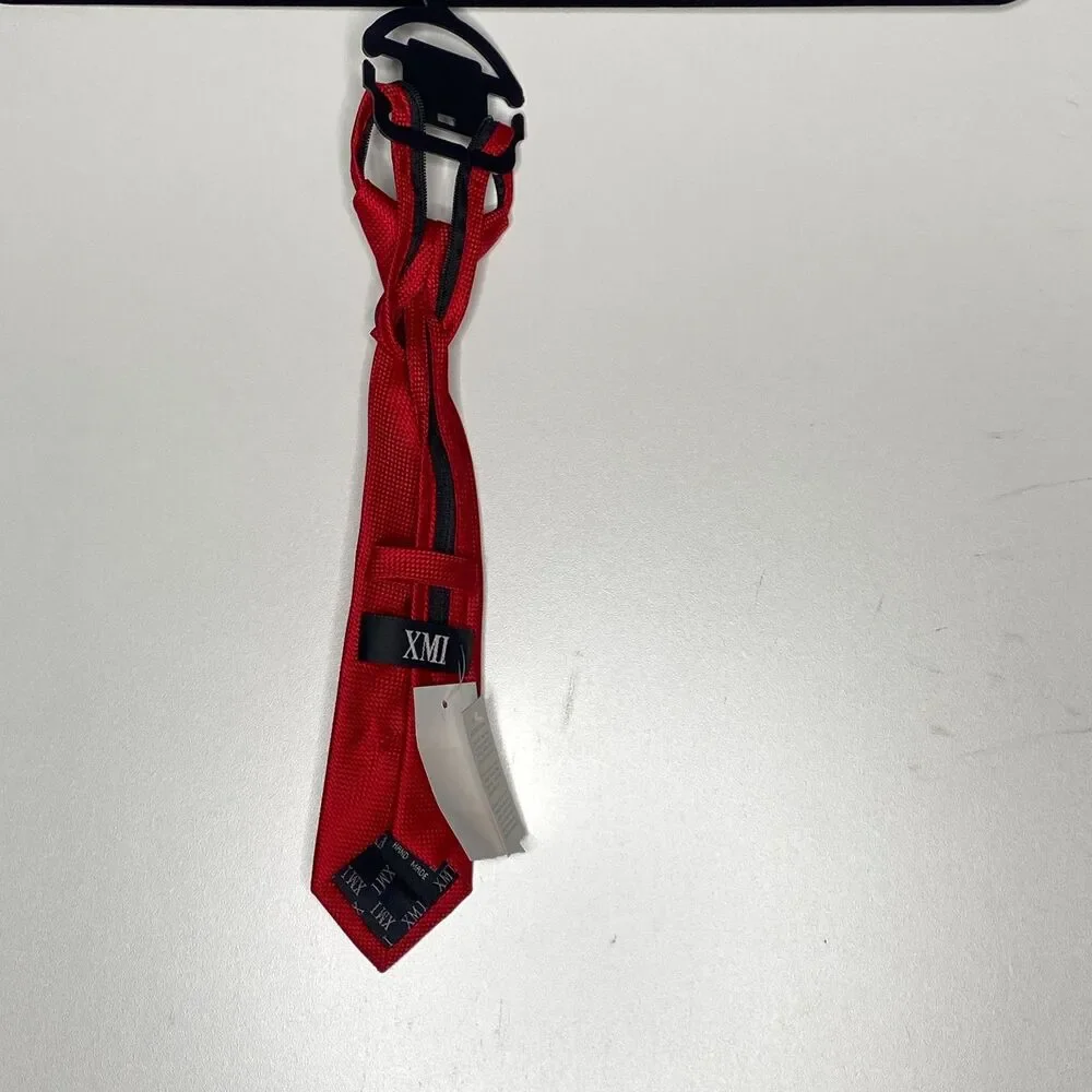 New Von Maur XMI Red Zip Neck Tie 11